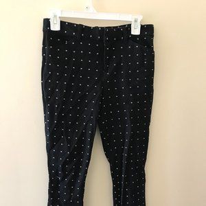 Gap Black Patterned Business Casual Pants